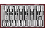 Embouts sur douilles Hex TT1 tray 1/2'' 55- 100- 115mm 16 pièces Teng Tools TTHEX16