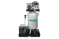 Compresseur à pistons vertical 270 L - 650 l/min - 10 bar - 4 kW / 5,5 CH 400 V - Sécheur d&amp;#039;air et filtre intégrés Aircraft AIRPROFI 703/270KK