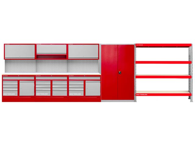 Mobilier d'atelier 6,4 m armoire rayonnage de stockage MW Tools PRACO3559KS