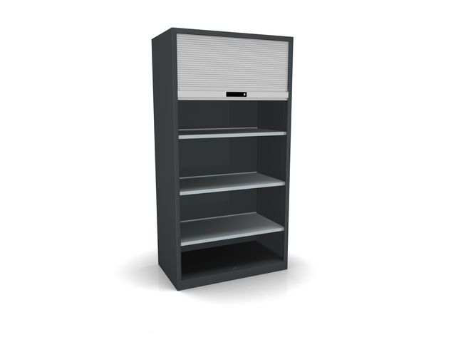 Armoire à rideau 4 tablettes