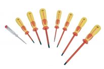 Lot de 8 tournevis électriques isolés