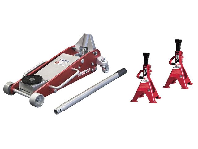 Pack cric rouleur 2,5T Alu et chandelles 3T MW Tools CAT25SET