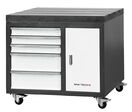 Etabli mobile avec plateau en fonte 900x600x800 mm avec 1 porte et 5 tirroirs MW-Tech SF-WBD2