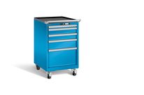 Armoire mobile à 5 tiroirs | KEY Lock Bleu clair RAL 5012