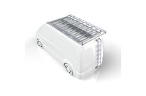 Galerie en aluminium soudé avec échelle sur porte droite