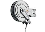 Enrouleur d'eau chaude 15 m Ø 1/2 100 bars Inox 304 avec enroulement automatique et support mural pivotant Raasm RA.8422.202