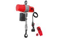 Palan à chaîne électrique sur batterie 990 kg 3 m 850 W avec télécommande sans fil - Livré avec batterie 4 Ah - Cycle de travail élevé MW Tools KT1003BR