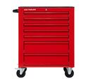 Servante d&#039;atelier 7 tiroirs rouge robuste en acier soudé verrouillable roues ø125 mm MW Tools GW107R