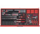 Servante d&#039;atelier complète professionnelle rouge 7 tiroirs set en mousse 631 outils Teng Tools TCEMM631N