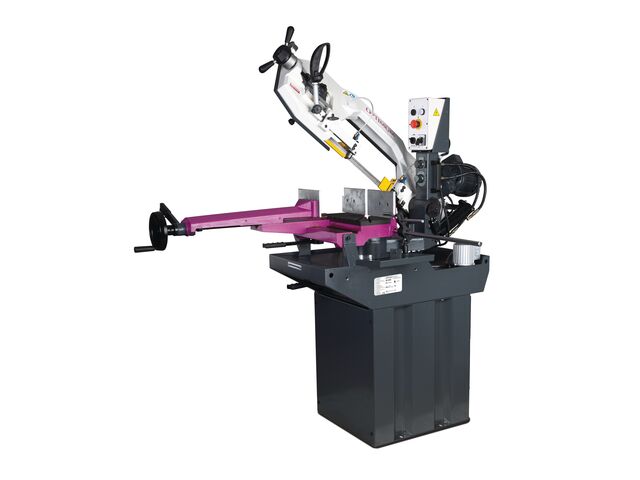 Scie à ruban pour métaux -45°/+60° capacité de coupe ronde 225 mm 1,1 kW 400V 45/90 m/min hauteur lame 27 mm Optisaw SD285E