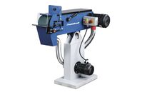 Ponceuse à bande industrielle pour métaux 150x2000 mm 30 m/s 3,6 kW 400V arrêt d&#039;urgence table réglable 10-30° aspiration Metallkraft MBSM150-20 AS