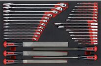 Jeu de clés et limes Foam4x4 tray 8- 32mm 32 pièces Teng Tools TTEX32