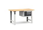 Établi plateau bois L.1500 mm avec bloc 3 tiroirs NOVALP