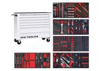 Servante d'atelier complète large, blanche XL 514 outils MW Tools MWE512G3W
