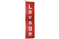 Bannière lavage rouge - 4 m x 1 m