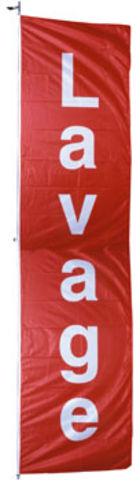 Bannière lavage rouge - 4 m x 1 m