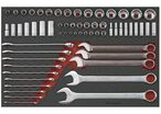Douilles et jeu de clés mixtes AF Foam4x4 tray 1/2- 1/4- 3/8 62 pièces Teng Tools TTEAF62