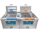 Nettoyeur ultrasons industriel double cuve 2 x 60 L avec filtration - fonctionnement 24/7 MW Tools UCI0602F