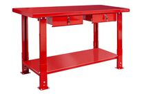 Établi 150 cm avec pieds réglables et 2 tiroirs MW Tools DER1500P