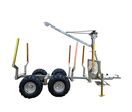 Remorque forestière double essieux 4 roues 1400kg 1800-2650x1300x1000mm avec grue de levage Torros AHR1400W