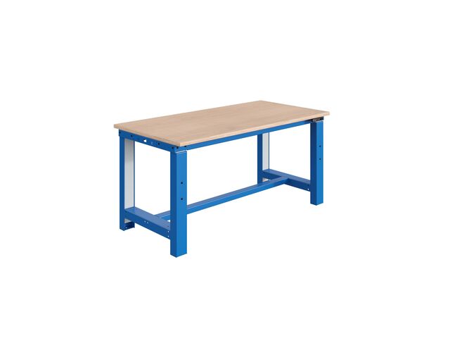 Établi professionnel avec châssis en acier et plateau multiplex 2000 mm hauteur réglable électrique Sofame COD2000EUBI