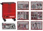 Servante d'atelier rouge 7 tiroirs mini master 628 outils Teng Tools TKW26R628T