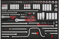 Jeu de douilles et accesoires Foam4x4 tray 1/4- 3/8 4-22mm 86 pièces Teng Tools TTESK86