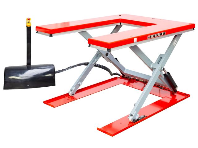 Table élévatrice à ciseaux 860mm 1000 kg type U 230V MW Tools TPSL1151