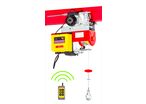 Palan électrique à câble 200/400kg 12/6m 1 kW 230 V avec chariot motorisé télécommande SANS fil MW Tools TH200-R
