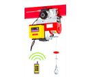 Palan électrique à câble 200/400kg 12/6m 1 kW 230 V avec chariot motorisé télécommande SANS fil MW Tools TH200-R