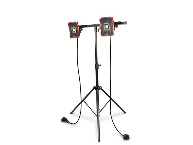 2x Lampe de chantier FLOW LED 30 W + Trépied télescopique 1800mm MW Tools WFL2X30S