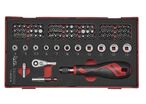 Set douilles et embouts Foam1 tray 1/4 Plat- ROB- PZ- PH- TPX- TX- GR 78 pièces Teng Tools TEAMDQ78