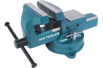 Étau d&amp;#039;établi à mors parallèles 100mm acier avec ouverture de 102mm et tube ø13mm MW Tools BAP100