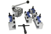 Jeu de 5 pcs tourelle porte-outils à changement rapide à 40 positions pour tour à métaux avec un diamètre de tournage de 200 à 400 mm - système Multif MW-Tech SWHE5