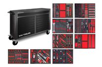 Servante d&amp;#039;atelier complète large, noire XL 514 outils MW Tools MWE512G4B