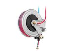 Enrouleur industriel pour soudure acétylène 15 m Ø 3/8 20 bars Acier laqué avec enroulement automatique et support mural fixe Raasm RA.8530.705
