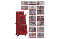 Servante d&#039;atelier rouge édition 1011 pièces Mega Master set Teng Tools TCMM1011NV