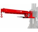Bras de levage pour chariot élévateur - 3000 kg - portée jusqu'à 3,7 m - Inclinaison réglable 0-26° - Avec crochet de levage MW Tools JIB3000D