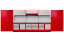 Mobilier d&amp;#039;atelier 5,5 m avec 2 armoires MW Tools PRACO3559KK