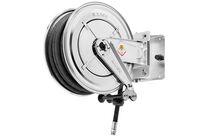 Enrouleur d&amp;#039;eau chaude 20 m Ø 1 100 bars Inox 304 avec enroulement automatique et support mural pivotant Raasm RA.8552.202