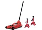 Pack cric rouleur extra plat 2,5T et chandelles 3T MW Tools CAT25LSET