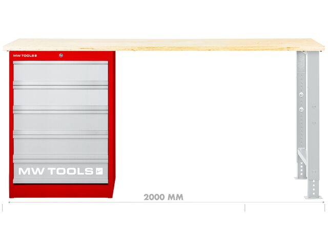 Établi modulaire Multiplex avec armoire à tiroir 5T 2000 mm MW Tools MOD20LP52