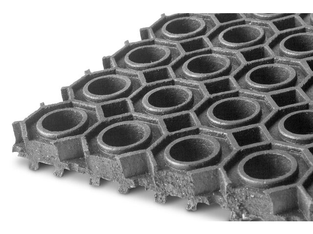 Tapis caoutchouc à anneaux EPDM 1m x 1m x 13mm MW Tools RRRM1000-1M