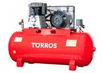 Compresseur à entraînement par courroie à huile cuve 270 L 5,5 kW / 7,5 Ch 10 bars 820 l/min 400V Torros TC2708210T