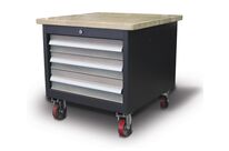 Base de machine mobile 3 tiroirs 650x655x620 charge 500 kgs Optimum MSU3