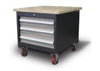 Base de machine mobile 3 tiroirs 650x655x620 charge 500 kgs Optimum MSU3