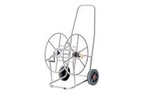 Dévidoir inox pour tuyau d&amp;#039;eau 80 m 3/4&amp;#039;&amp;#039; MW Tools HW8034I1