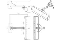 Lame niveleuse 120 cm pour micro-tracteurs - Rotation 360° - Attelage trois points Torros TANVA120