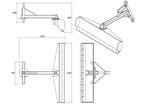 Lame niveleuse 120 cm pour micro-tracteurs - Rotation 360° - Attelage trois points Torros TANVA120