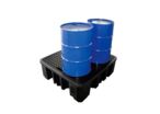 Bac de rétention carré en polyéthylène 450 L | Pour 4 fûts